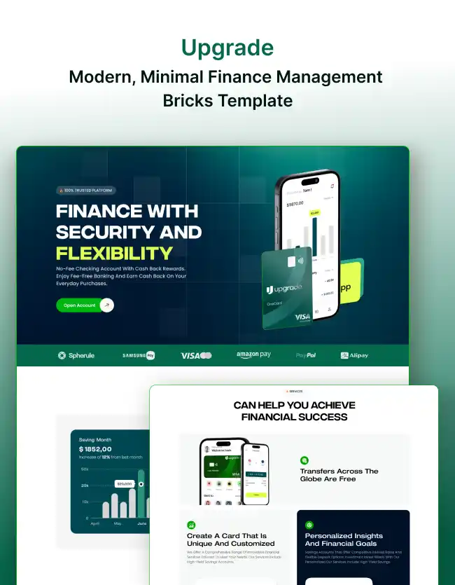 Upgrade bricks landing pages