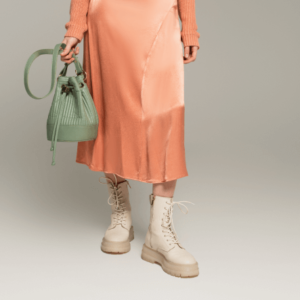 Elegant Satin Midi Skirt