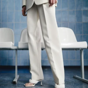 High-Waist Tapered Trousers