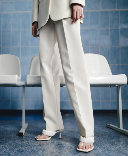 High-Waist Tapered Trousers