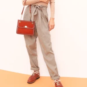 High-Waist Tapered Trousers