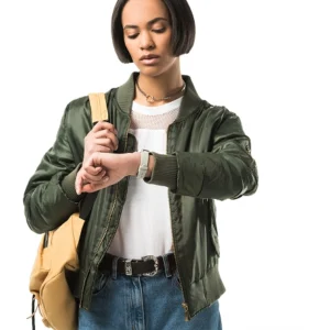 Classic Olive Bomber Jacket