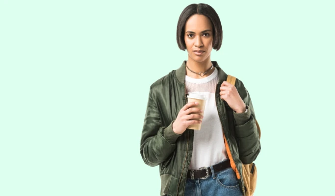 Classic Olive Bomber Jacket - Image 2